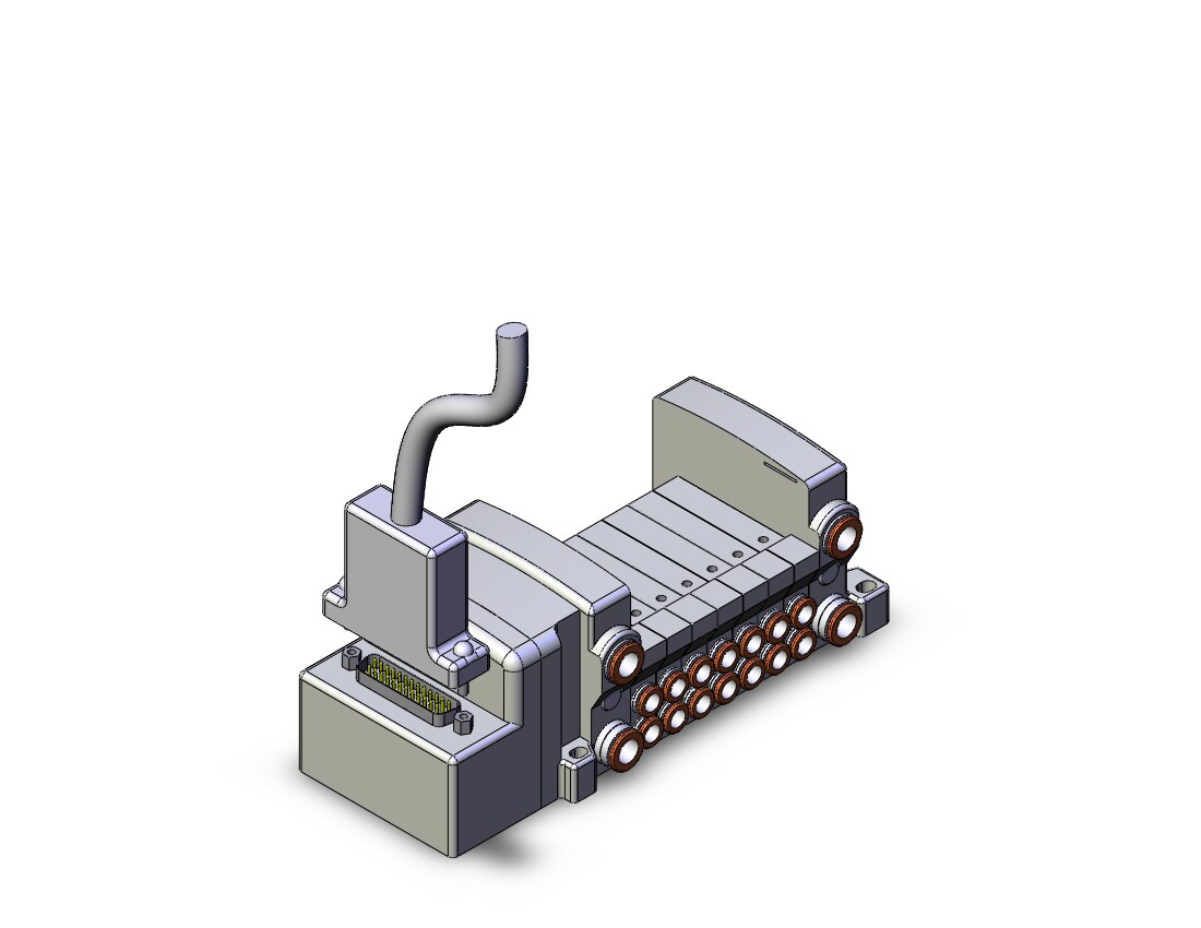 SMC VV5QC11-07C6FD1 mfld, plug-in, d-sub connector, VV5QC11 MANIFOLD VQC 5-PORT