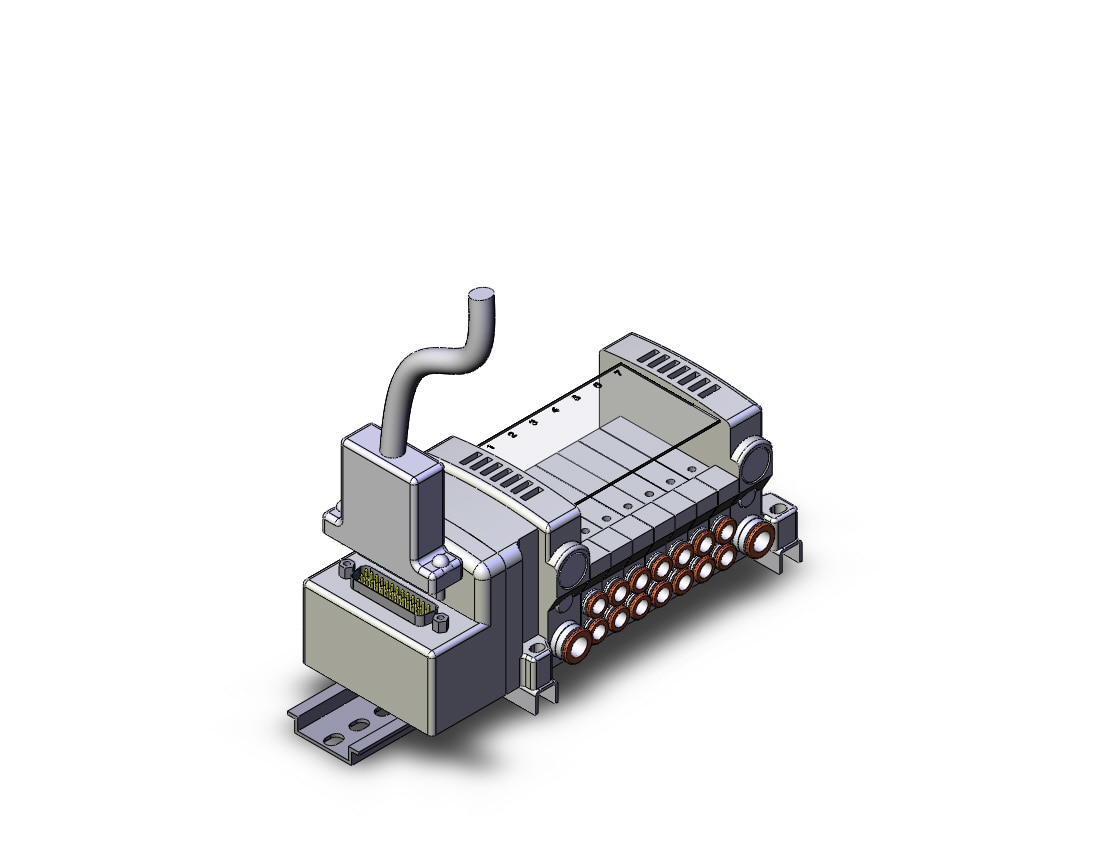 SMC VV5QC11-07C6FD3-DNS vqc manifold, 4/5 PORT SOLENOID VALVE