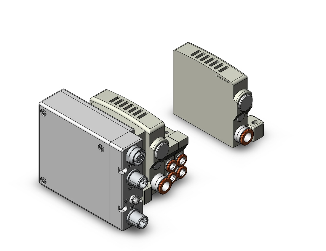 SMC VV5QC11-07N7SVBN-S mfld, plug-in,, VV5QC11 MANIFOLD VQC 5-PORT