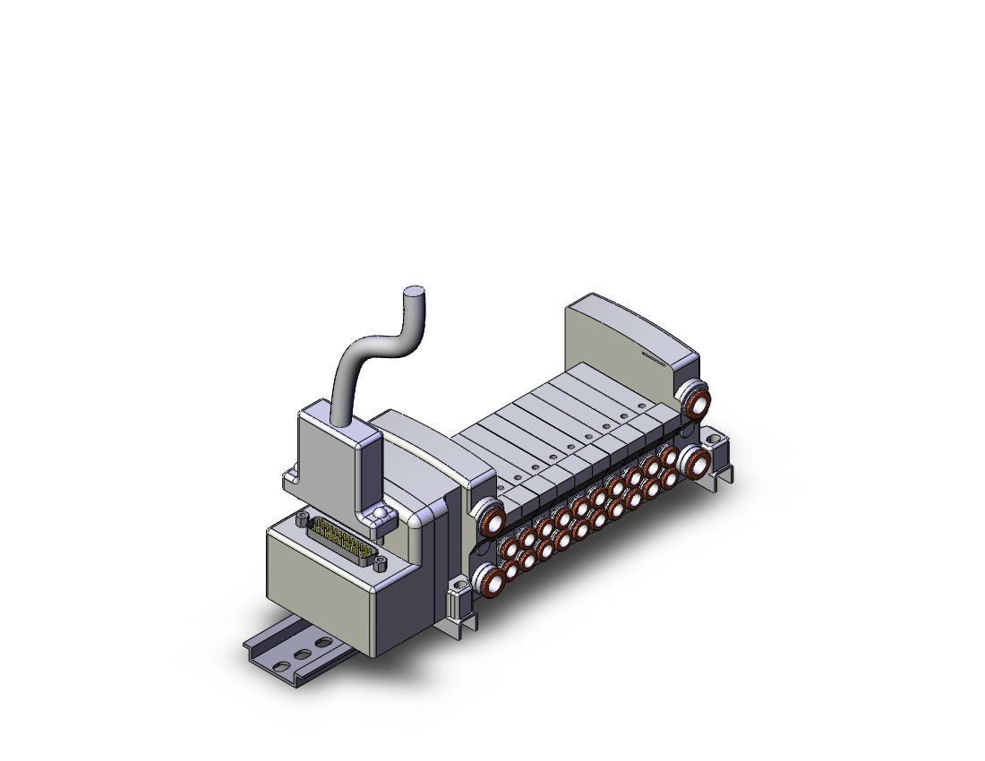 SMC VV5QC11-10C6FD3-D mfld, plug-in, d-sub connector, VV5QC11 MANIFOLD VQC 5-PORT