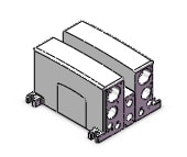 SMC VV5QC41-0102NSD60 vqc manifold, 4/5 PORT SOLENOID VALVE