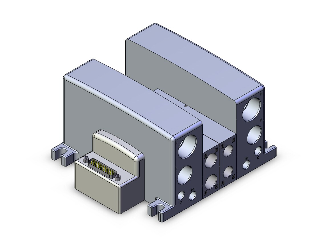 SMC VV5QC41-0203NFD0 vqc manifold, 4/5 PORT SOLENOID VALVE