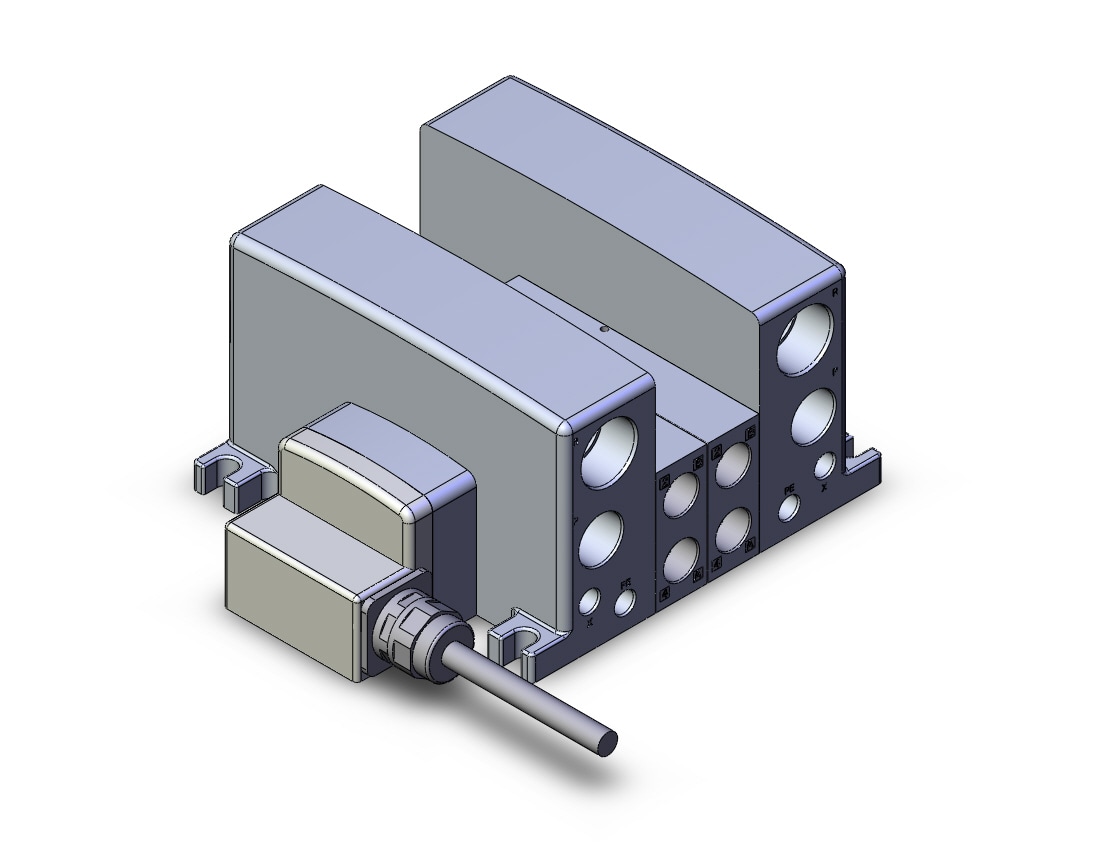 SMC VV5QC41-0203NLD2 vqc manifold, 4/5 PORT SOLENOID VALVE