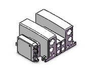 SMC VV5QC41-0203NSFBN vqc manifold, 4/5 PORT SOLENOID VALVE