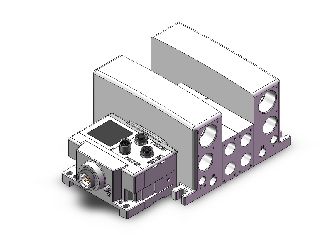 SMC VV5QC41-0203TSD6F3 vqc manifold, 4/5 PORT SOLENOID VALVE