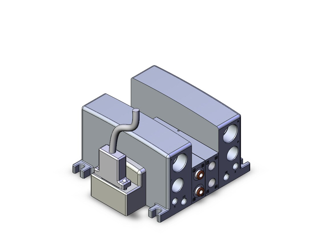 SMC VV5QC41-02C6NFD3 vqc manifold, 4/5 PORT SOLENOID VALVE