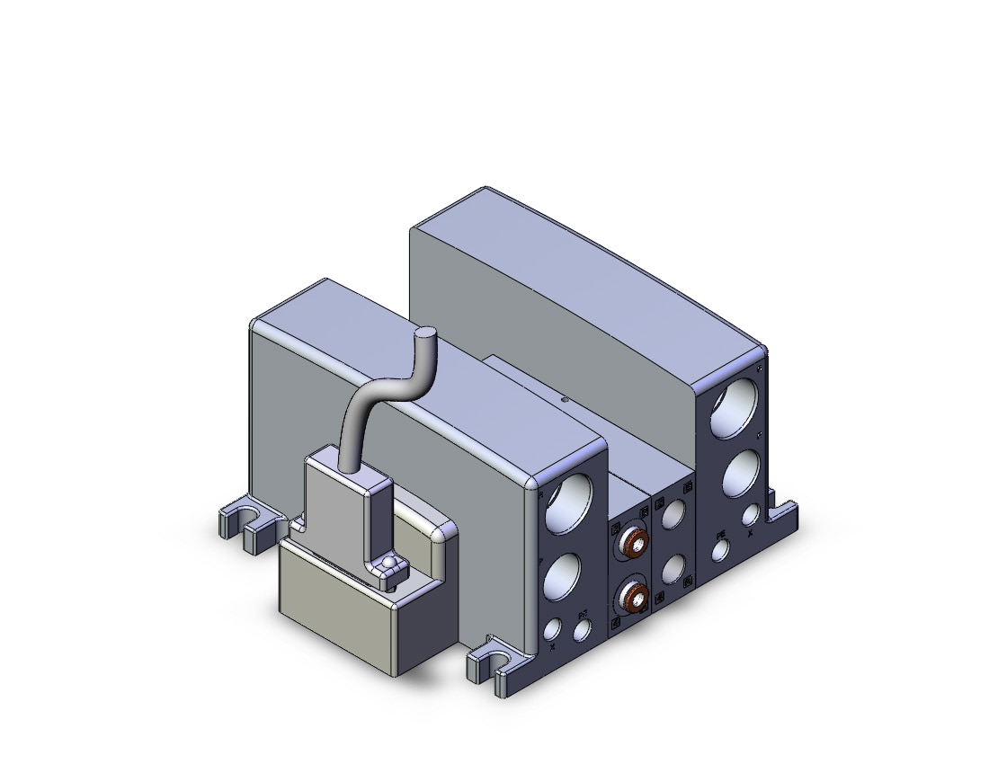 SMC VV5QC41-02N7NFD3 vqc manifold, 4/5 PORT SOLENOID VALVE