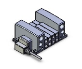 SMC VV5QC41-0403NLD2 vqc manifold, 4/5 PORT SOLENOID VALVE