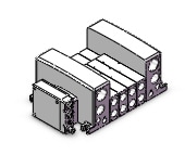 SMC VV5QC41-0403NSFBN vqc manifold, 4/5 PORT SOLENOID VALVE