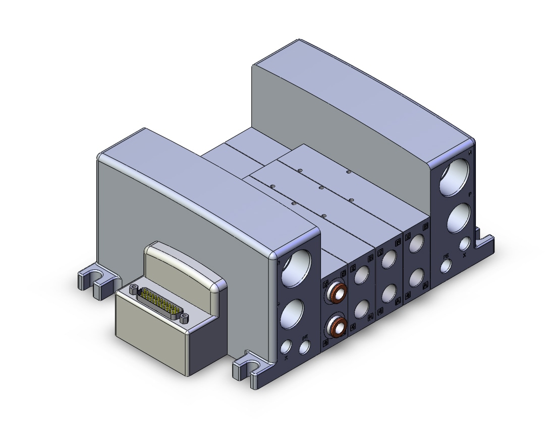 SMC VV5QC41-04N9FD0 vqc manifold, 4/5 PORT SOLENOID VALVE