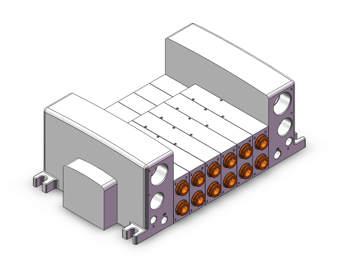 SMC VV5QC41-06N11NSD0A vqc manifold, 4/5 PORT SOLENOID VALVE