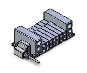 SMC VV5QC41-0703NLD2 vqc manifold, 4/5 PORT SOLENOID VALVE