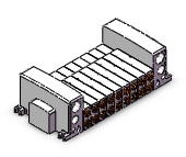 SMC VV5QC41-09N11NSD0A vqc manifold, 4/5 PORT SOLENOID VALVE
