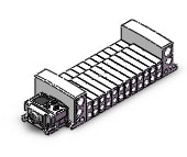 SMC VV5QC41-1203TSD6EA3 vqc manifold, 4/5 PORT SOLENOID VALVE
