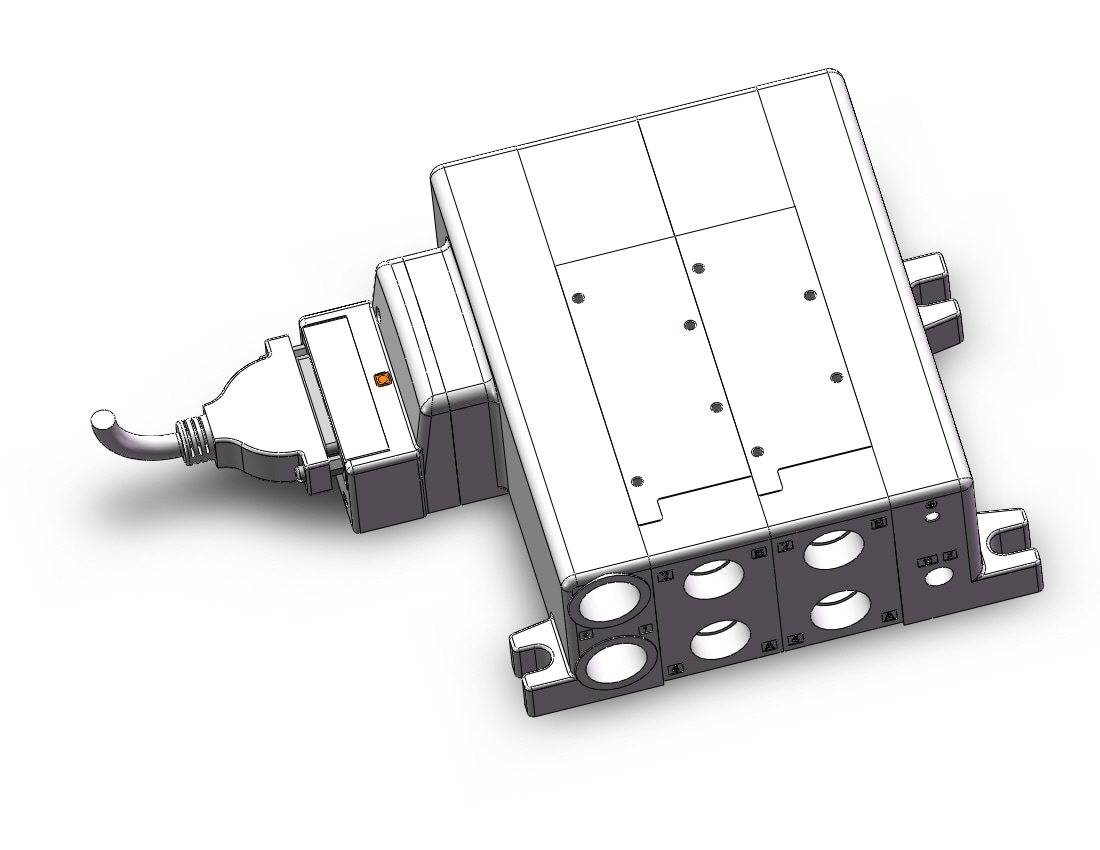 SMC VV5QC51-0204FD3 manifold, VQC5000 SERIES