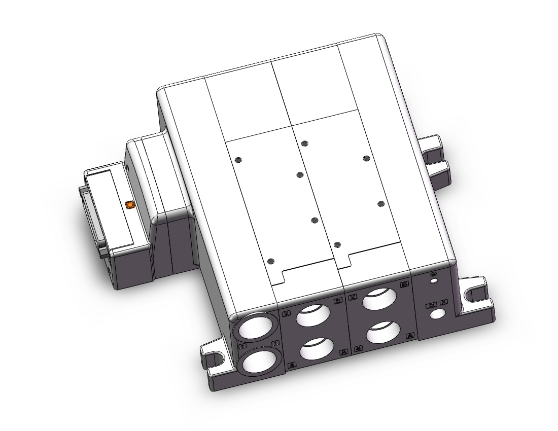 SMC VV5QC51-0204TFD0 manifold, VQC5000 SERIES