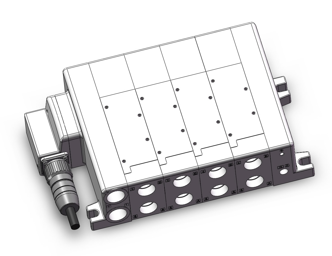 SMC VV5QC51-0404MD3 manifold, VQC5000 SERIES