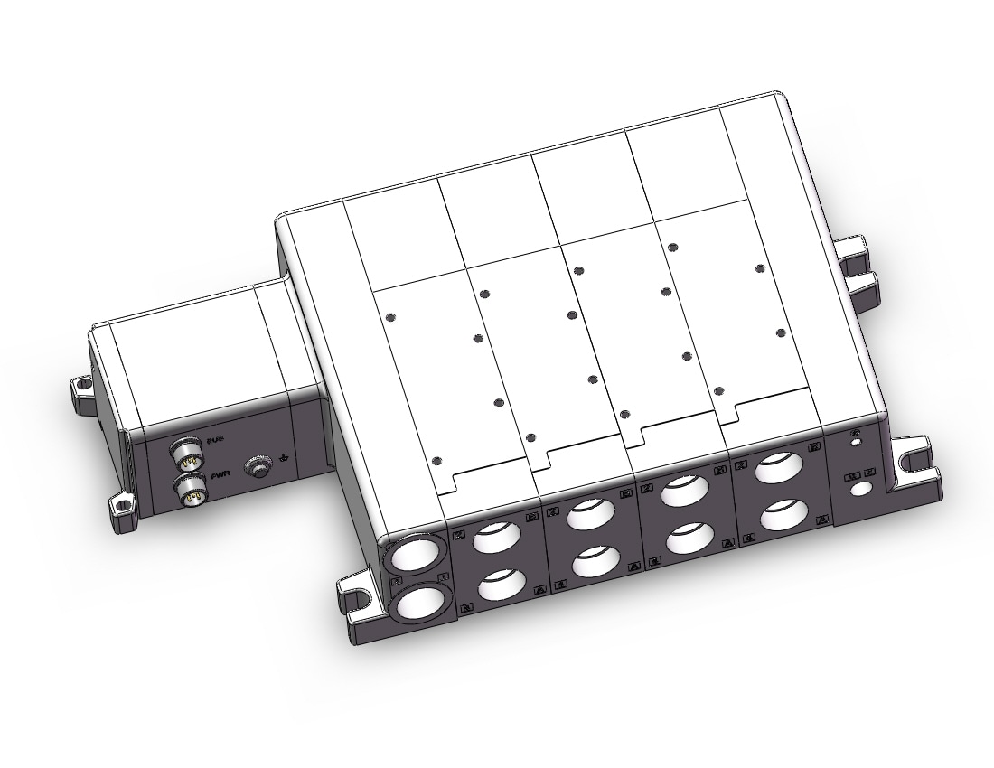 SMC VV5QC51-0404NSDQN0 manifold, VQC5000 SERIES