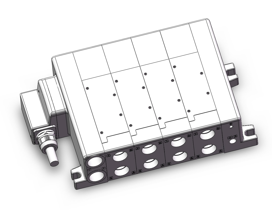 SMC VV5QC51-0404TLD0 manifold, VQC5000 SERIES