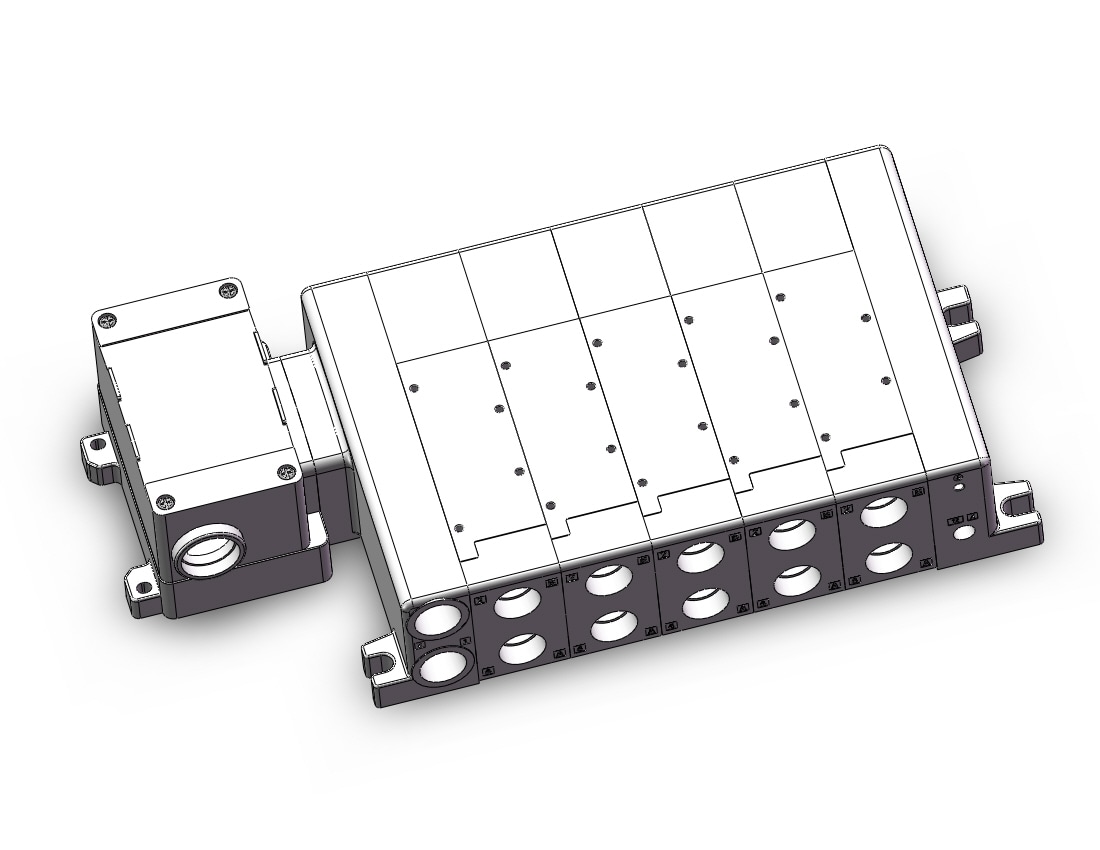 SMC VV5QC51-0504TTD0 manifold, VQC5000 SERIES