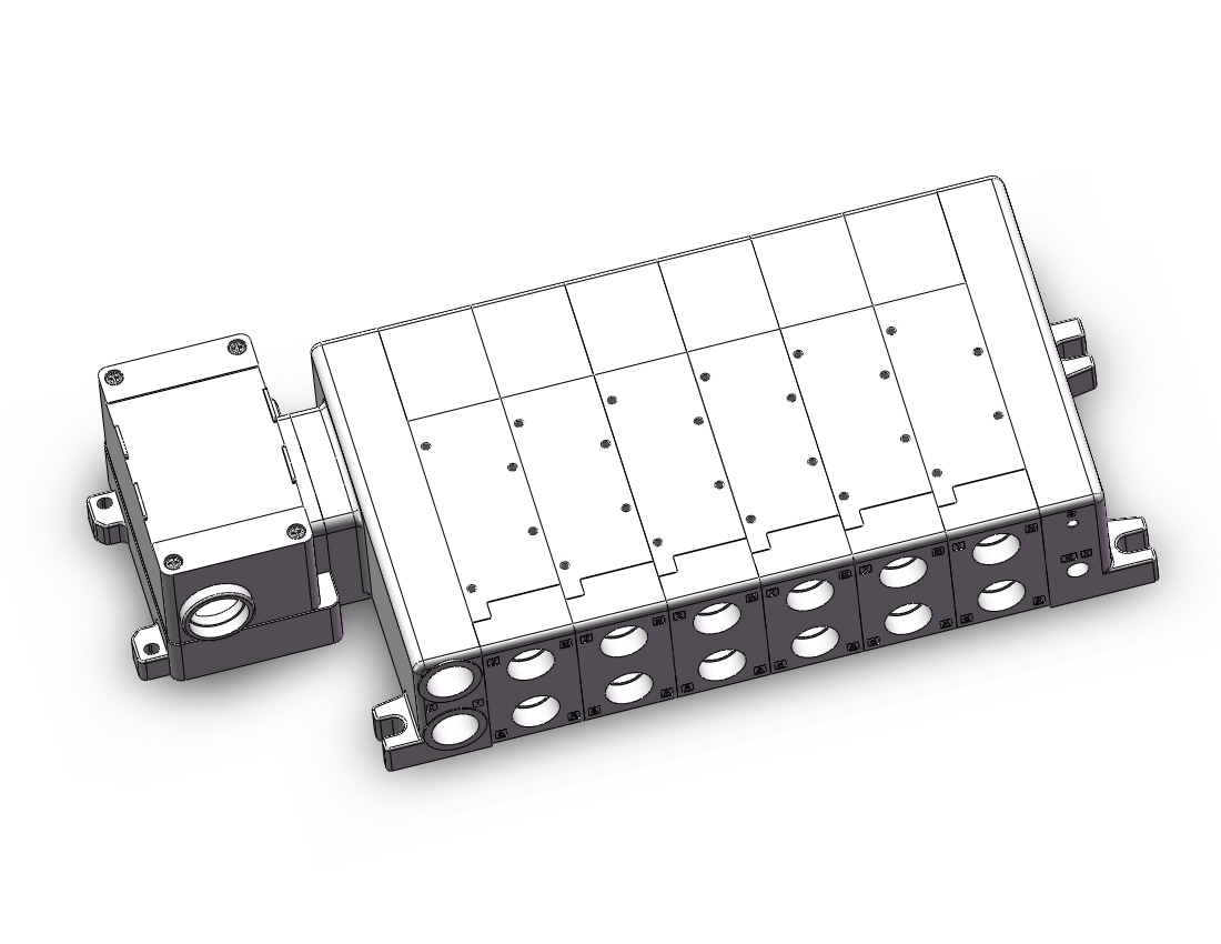 SMC VV5QC51-0604NTD0 manifold, VQC5000 SERIES