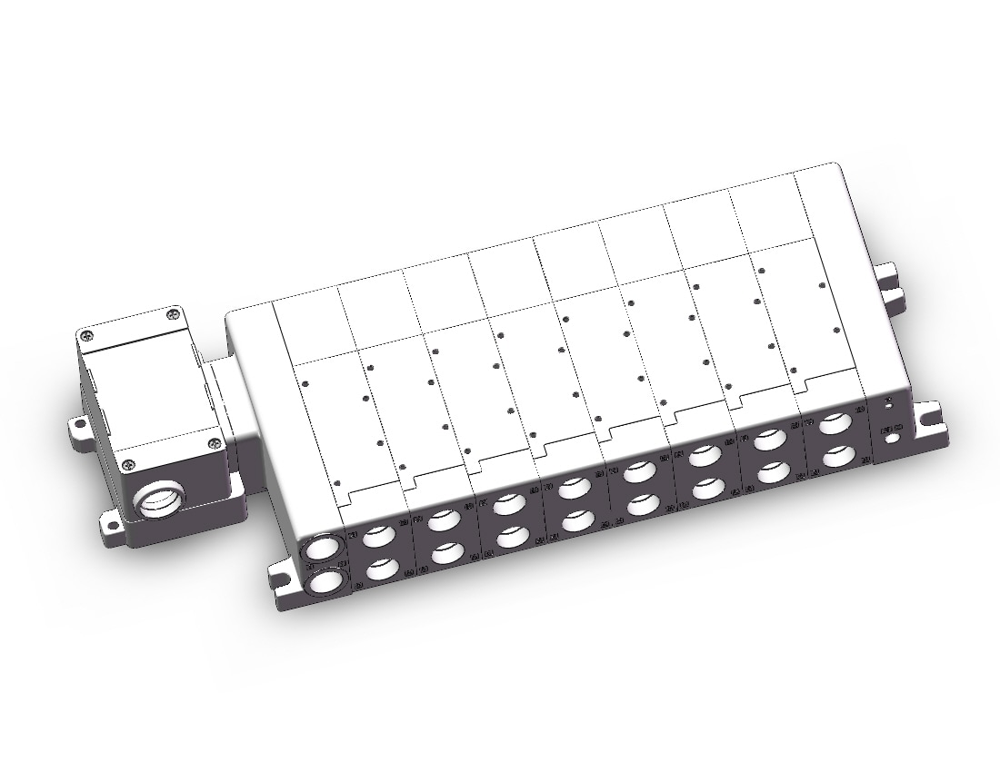 SMC VV5QC51-0804TTD0 manifold, VQC5000 SERIES