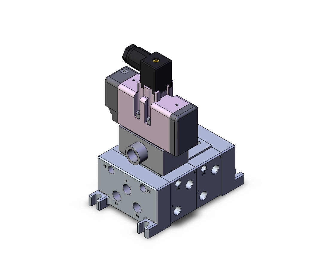 SMC VV712-02RT-E02BT3 iso standard manifold, 4/5 PORT SOLENOID VALVE