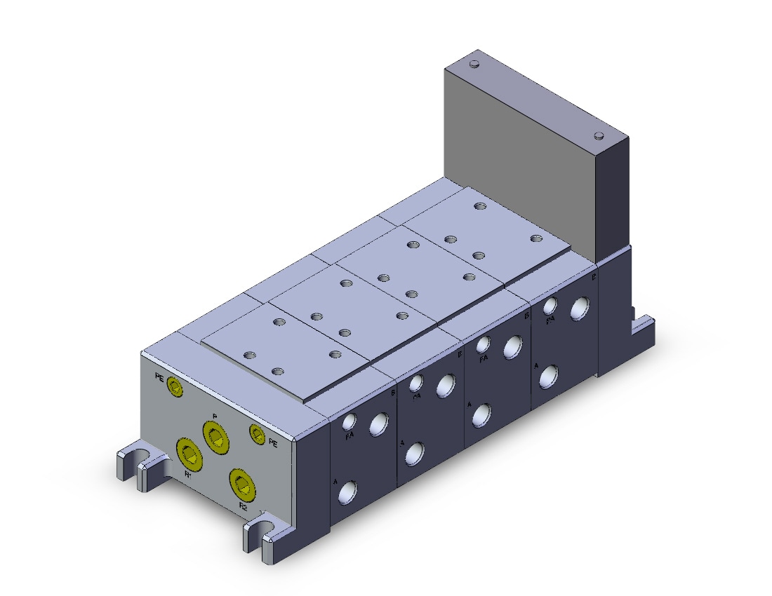 SMC VV714-02R-03USB iso standard manifold, 4/5 PORT SOLENOID VALVE