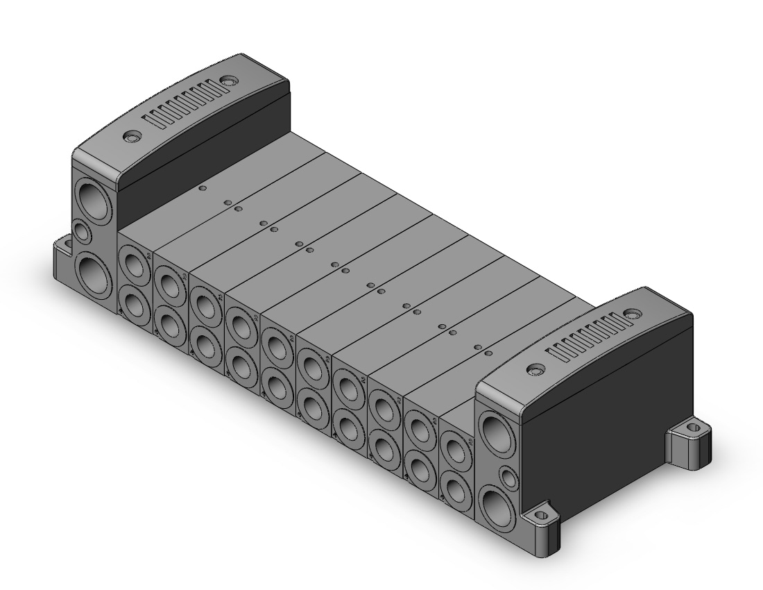 SMC VV80110-02BF-SD0-W1-S mfld, iso, 10-sta, VV81* MFLD ISO SERIES