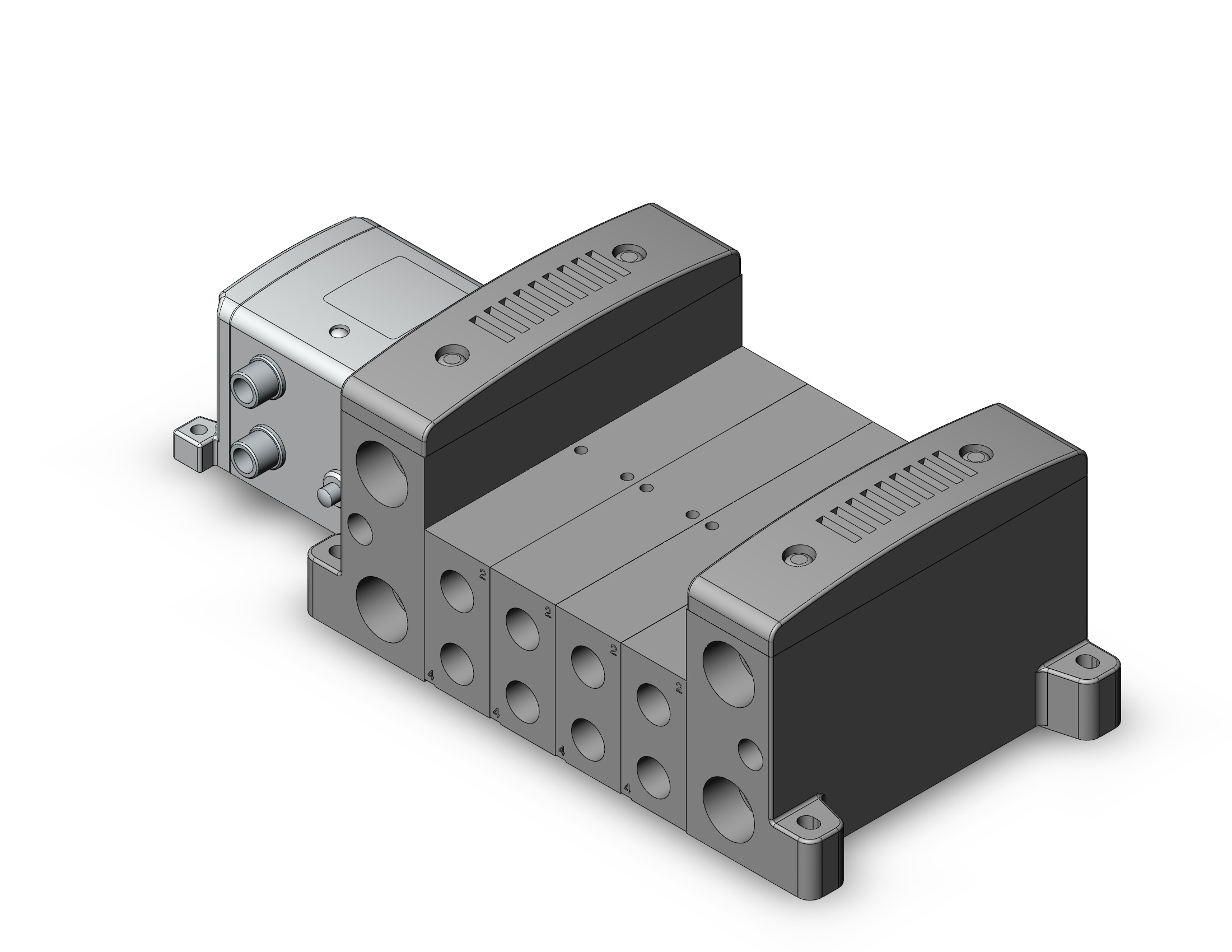 SMC VV8014-02T-SDQN0-W1-S manifold assy for vss8 series, VV81* MFLD ISO SERIES