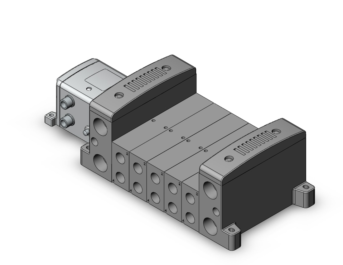 SMC VV8015-02T-SDQN0-W1-S manifold assy for vss8 series, VV81* MFLD ISO SERIES