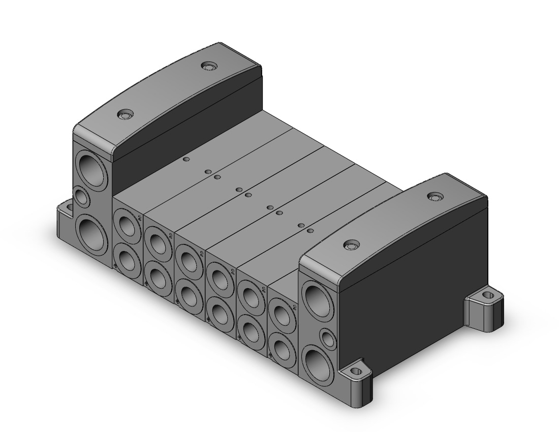 SMC VV8016-02F-SD0-W1-Q manifold, iso, 4/5 PORT SOLENOID VALVE