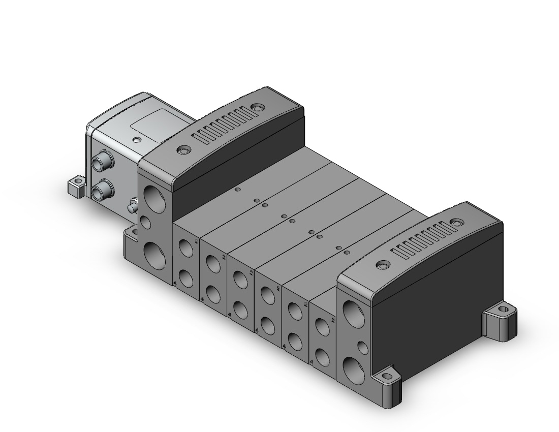 SMC VV8016-02T-SDQN0-W1-S manifold assy for vss8 series, VV81* MFLD ISO SERIES