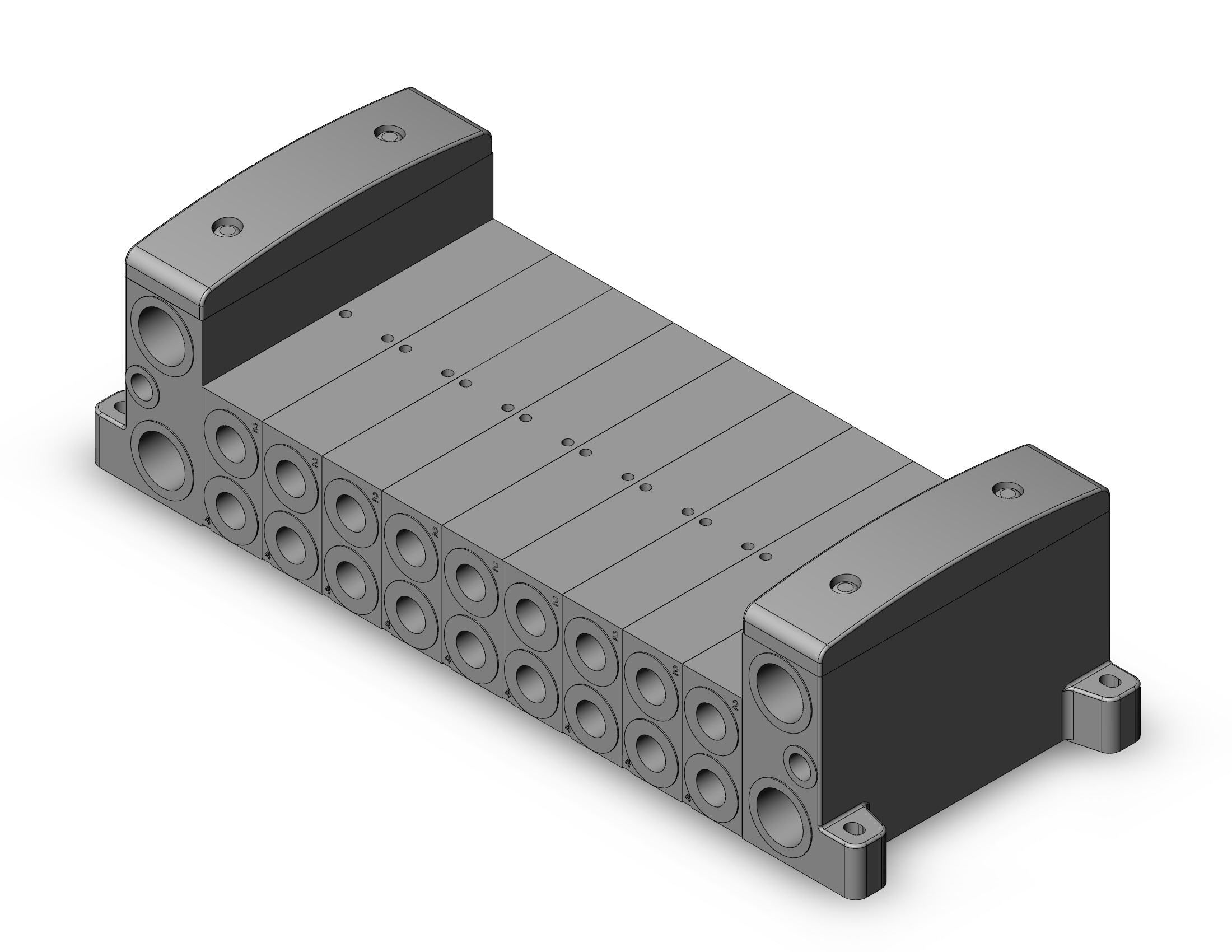 SMC VV8019-02F-SD0-W1-Q manifold, iso, 4/5 PORT SOLENOID VALVE