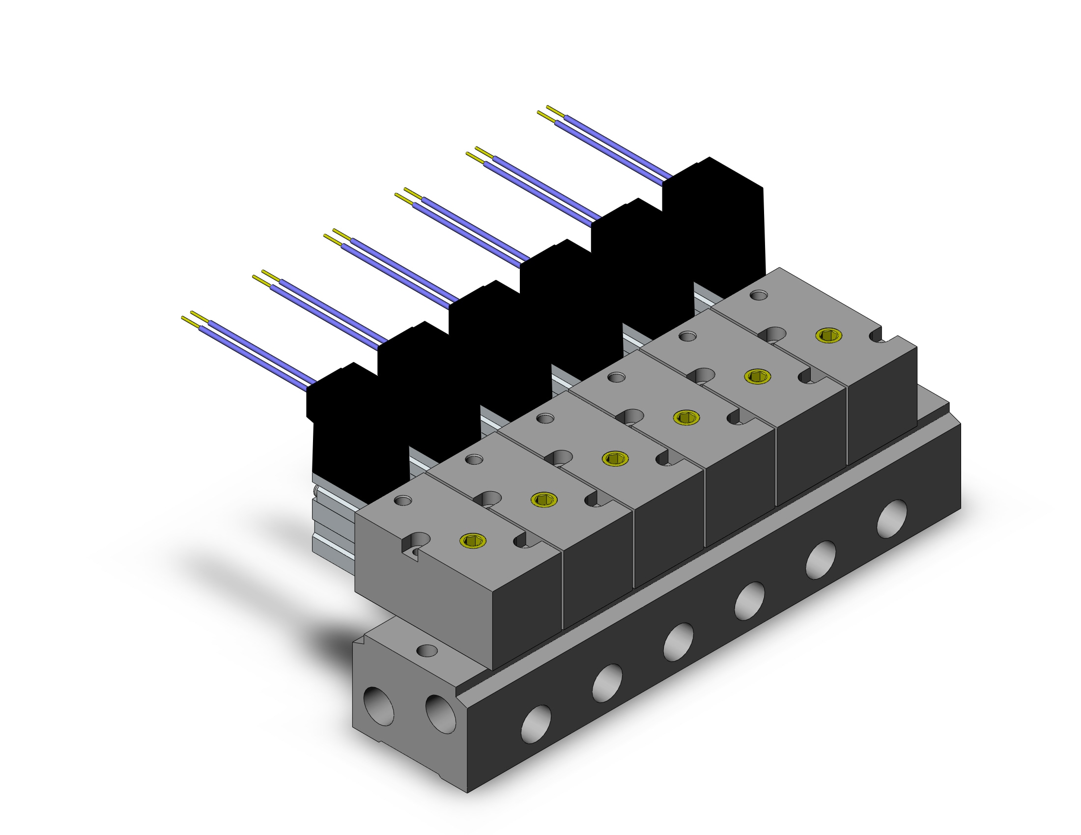 SMC VVEX2-1-6-02 mfld, 6-sta, VVX* MANIFOLD VX SERIES