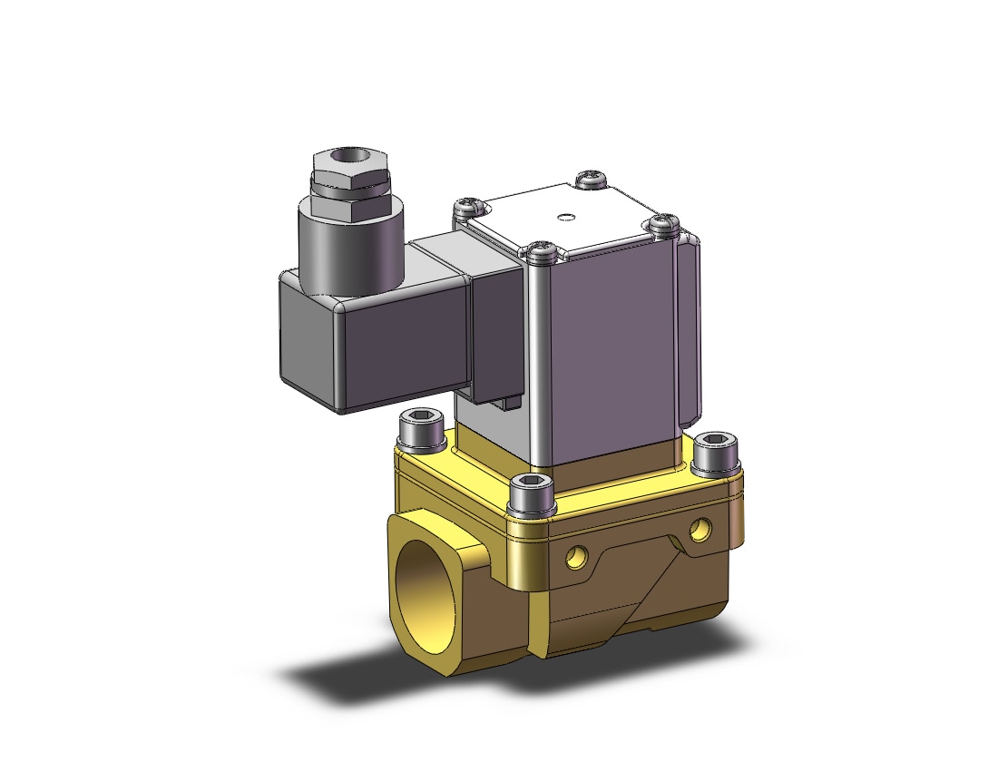 SMC VXZ250HZ3EB valve,for air,size 5,nc,brass, VXD/VXZ 2-WAY MEDIA VALVE