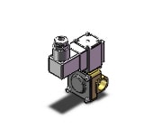 SMC VXD232BJB valve, media, VXD/VXZ 2-WAY MEDIA VALVE