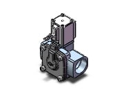 SMC VXD265PCB pilot op 2 port solenoid valve (n.c.), 2 PORT VALVE