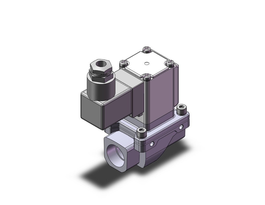 SMC VXZ242GLB pilot op 2 port solenoid valve, (n.c.), 2 PORT VALVE