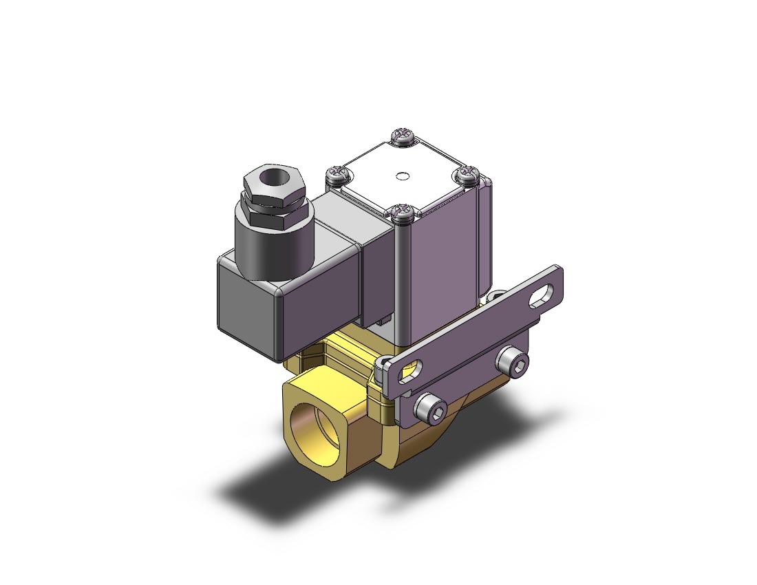 SMC VXZ243FZ2AEXB valve,for oil,size 4,nc,brass, VXD/VXZ 2-WAY MEDIA VALVE