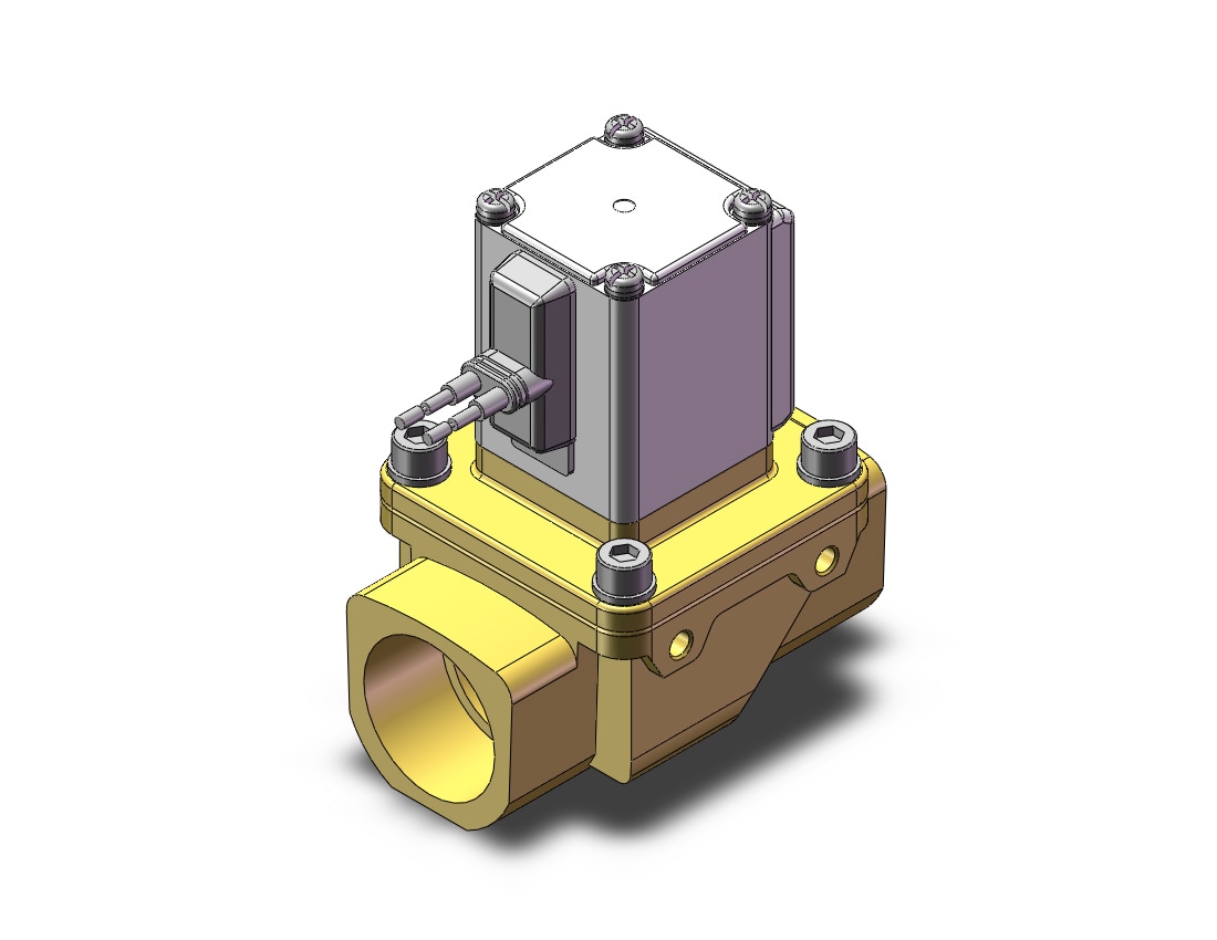 SMC VXZ262KC Pilot Op 2 Port Solenoid Valve, (n.c.), 2 PORT