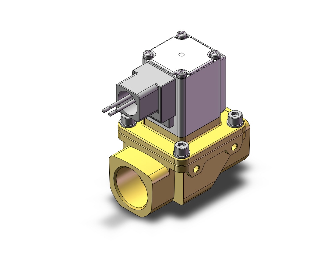 SMC VXZ262KSD Pilot Op 2 Port Solenoid Valve, (n.c.), 2 PORT