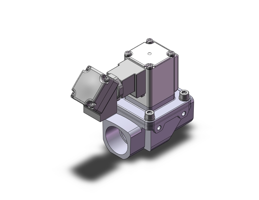 SMC VXZ262LM pilot op 2 port solenoid valve, (n.c.), 2 PORT VALVE