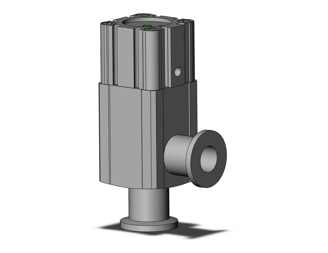 SMC XLA-16AH0-2 aluminum, high vacuum angle valve, HIGH VACUUM VALVE