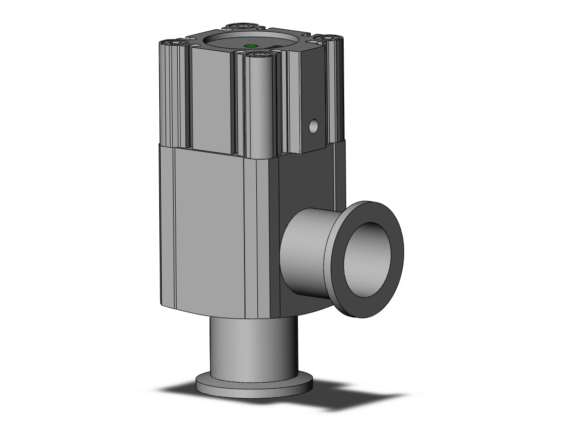 SMC XLA-25-2M9PMB aluminum, high vacuum angle valve, HIGH VACUUM VALVE