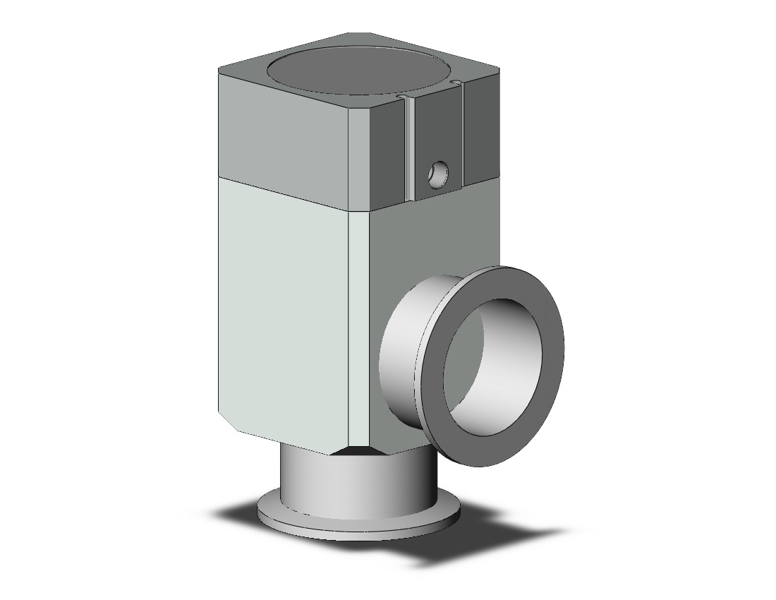 SMC XLA-50-2-XAN1A aluminum, high vacuum angle valve, HIGH VACUUM VALVE