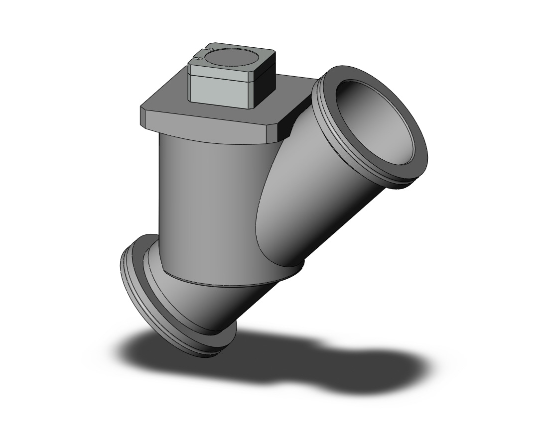 SMC XYA-63D-A93A s.s. high vacuum in-line valve, HIGH VACUUM VALVE