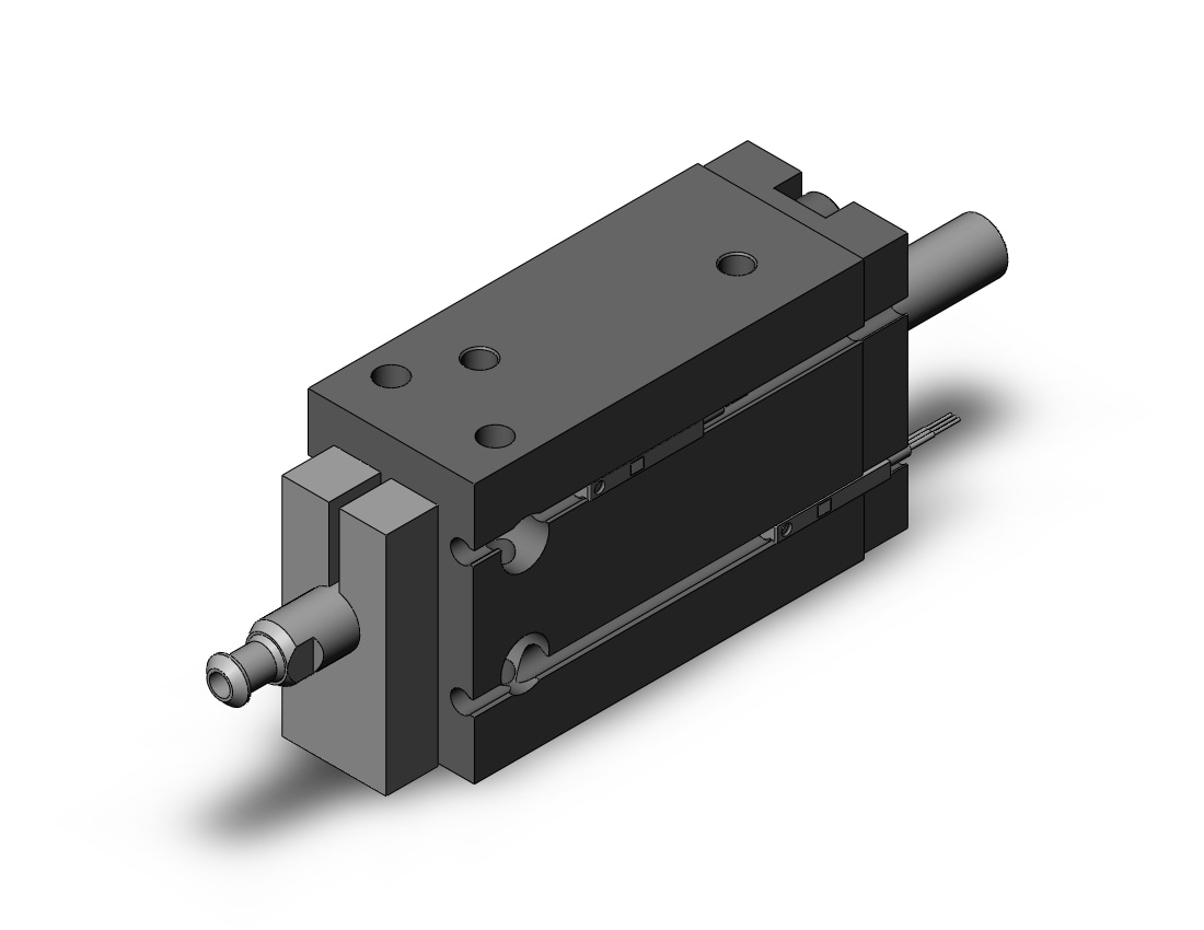 SMC ZCDUKR25-25D-M9PL cyl, free mt, w/vacuum, ZCU COMPACT CYLINDER