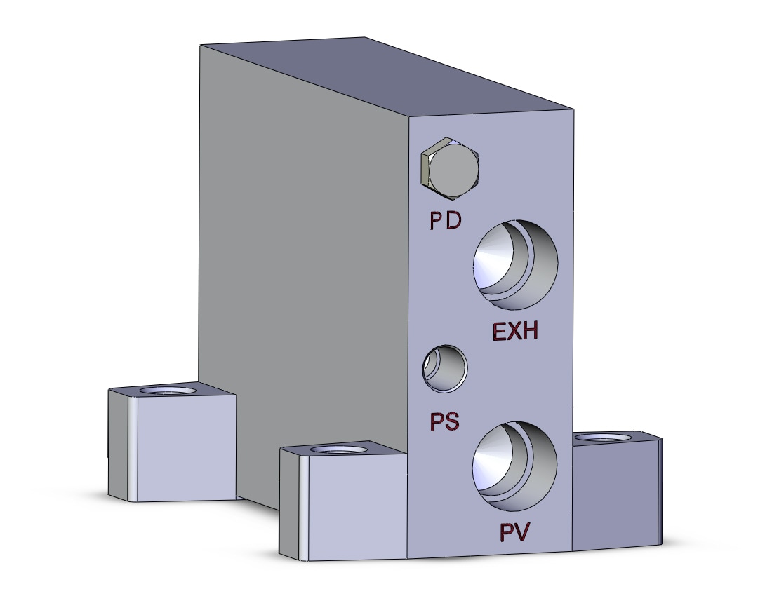 SMC ZZX102-TB manifold, 2 stations, VACUUM EJECTOR