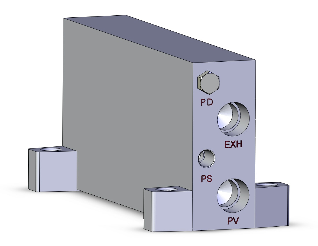 SMC ZZX104-TR mfld base, ZZX1 MANIFOLD UNIT***